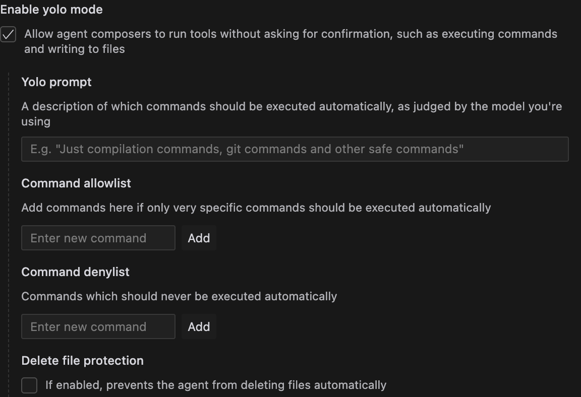 yolo-settings