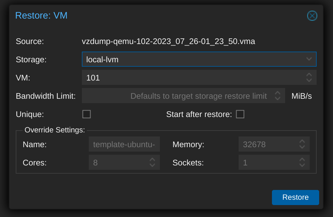 restore